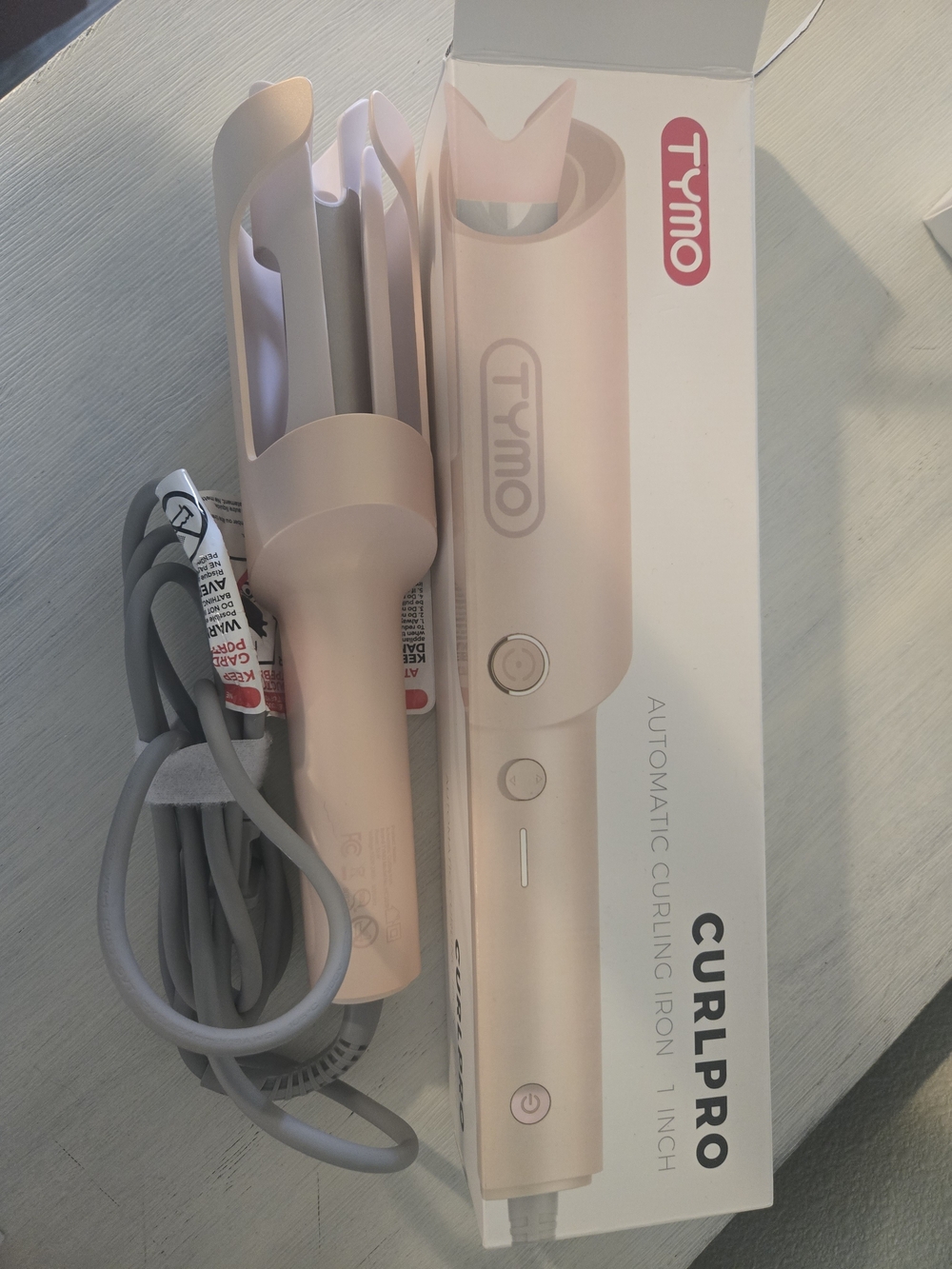 Tymo CurlPro 1-Inch Automatic Curling Iron - Blush Pink